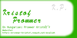 kristof prommer business card